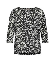 ONLY Curves Black Leopard Print Jersey Top